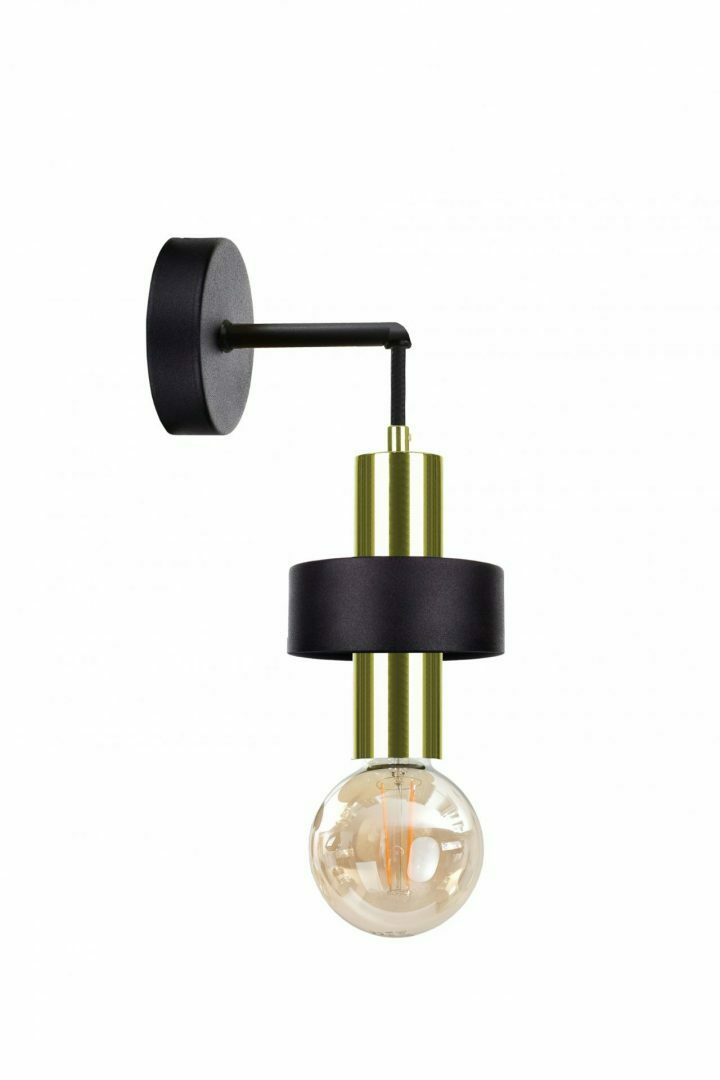 Kontrola Nástěnné svítidlo 1xE27 UNICA BLACK / GOLD Nástěnné svítidlo 1xE27 UNICA BLACK / GOLD