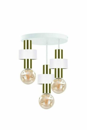 Kontrola Stropní svítidlo Keter Lighting UNICA WHITE/GOLD 3xE27 bílo-zlaté 32 cm