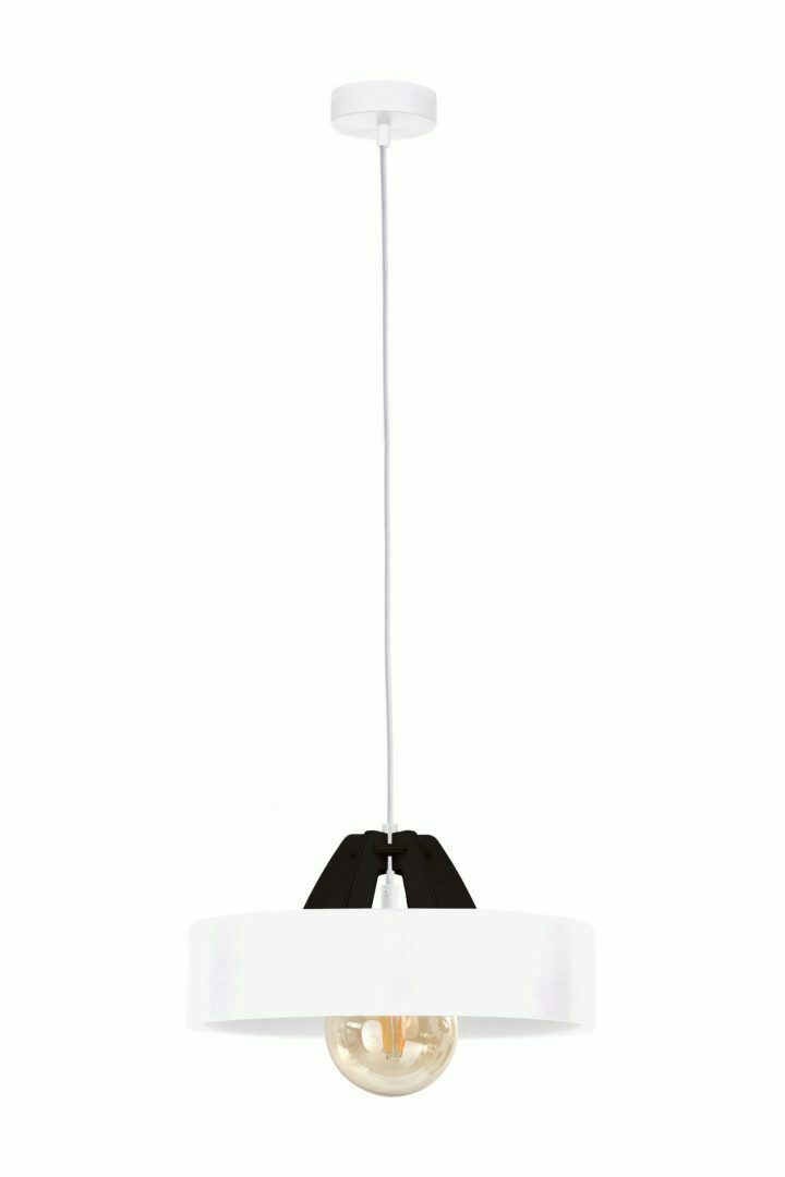 Kontrola Závěsné svítidlo 1xE27 BOSSI WOOD BLACK / WHITE Závěsné svítidlo 1xE27 BOSSI WOOD BLACK / WHITE