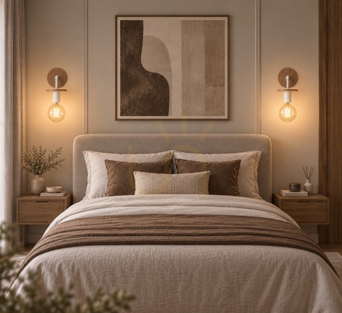 Kontrola Nástěnné svítidlo Keter Lighting SATURN NATURAL 278 bílé s překližkou, 1×E27