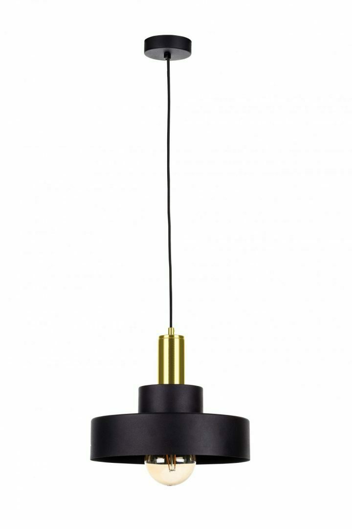 Kontrola Závěsná lampa 1xE27 GIZA ČERNÁ / ZLATÁ Závěsná lampa 1xE27 GIZA ČERNÁ / ZLATÁ