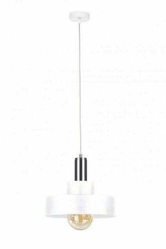 Kontrola Závěsné svítidlo Keter Lighting GIZA 1×E27 bílo-stříbrné, 30 cm