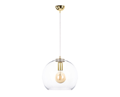 Kontrola Závěsné svítidlo Keter Lighting NOE 1xE27 zlaté skleněné stínidlo 34 cm