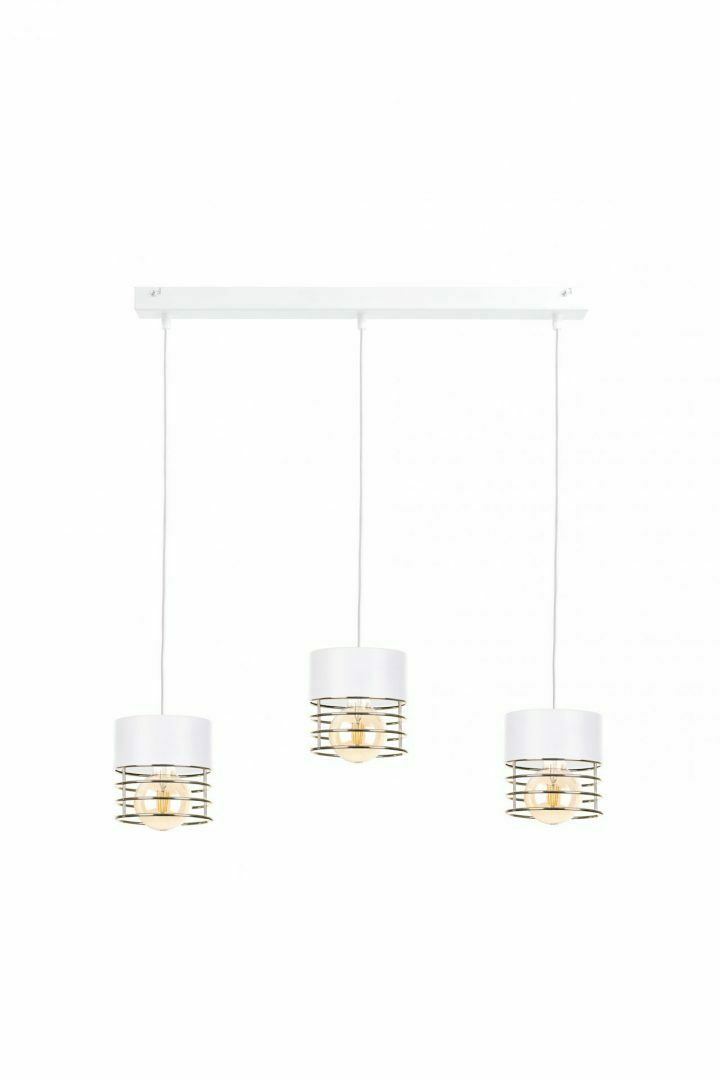 Kontrola Závěsná lampa 3xE27 ROYAL WHITE / GOLD Závěsná lampa 3xE27 ROYAL WHITE / GOLD