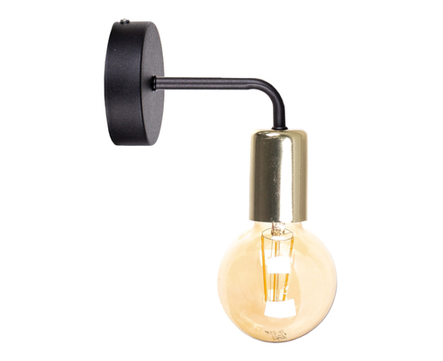 Kontrola Nástěnné svítidlo 1xE27 NIXON BLACK/GOLD - prodej