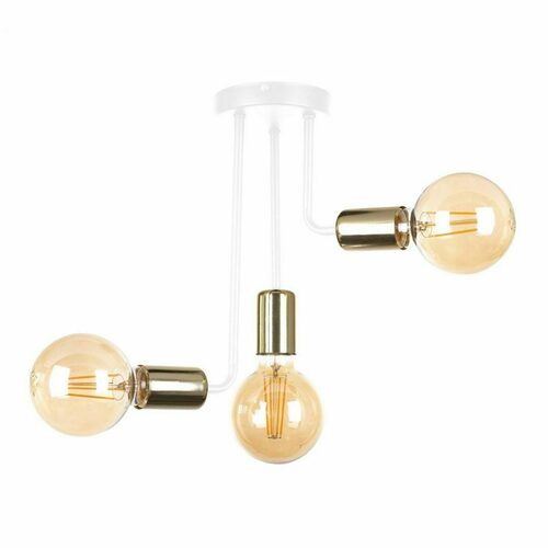 Kontrola Stropní svítidlo 3xE27 MEGAN WHITE/GOLD Keter Lighting