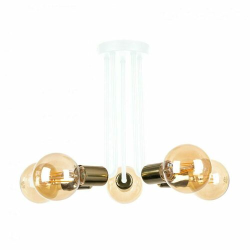 Kontrola Stropní svítidlo 5xE27 VENNA WHITE/GOLD