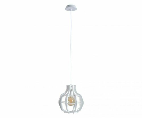 Kontrola Závěsné svítidlo BENTO SMALL WHITE 632 E27, stínítko z překližky, bílé, ø28 cm, Keter Lighting