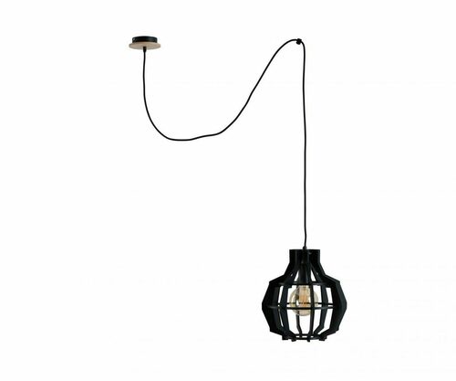Kontrola Závěsné svítidlo 1xE27 BENTO SMALL BLACK LONG 652