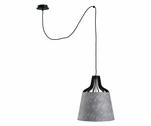 Kontrola Závěsné svítidlo Keter IVO GREY LONG 718 černo-šedé E27 38 cm