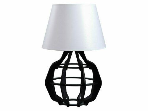 Kontrola Noční lampa Keter Lighting BENTO BLACK WHITE II 925, 46 cm, překližka a látkové stínidlo, černobílá, 1xE27