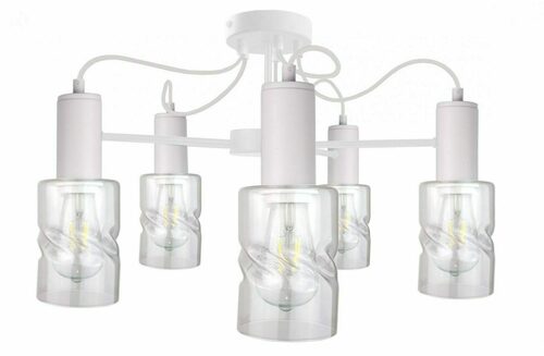 Kontrola Bílý stropní lustr Keter Lighting INGER 1809, 5×E27