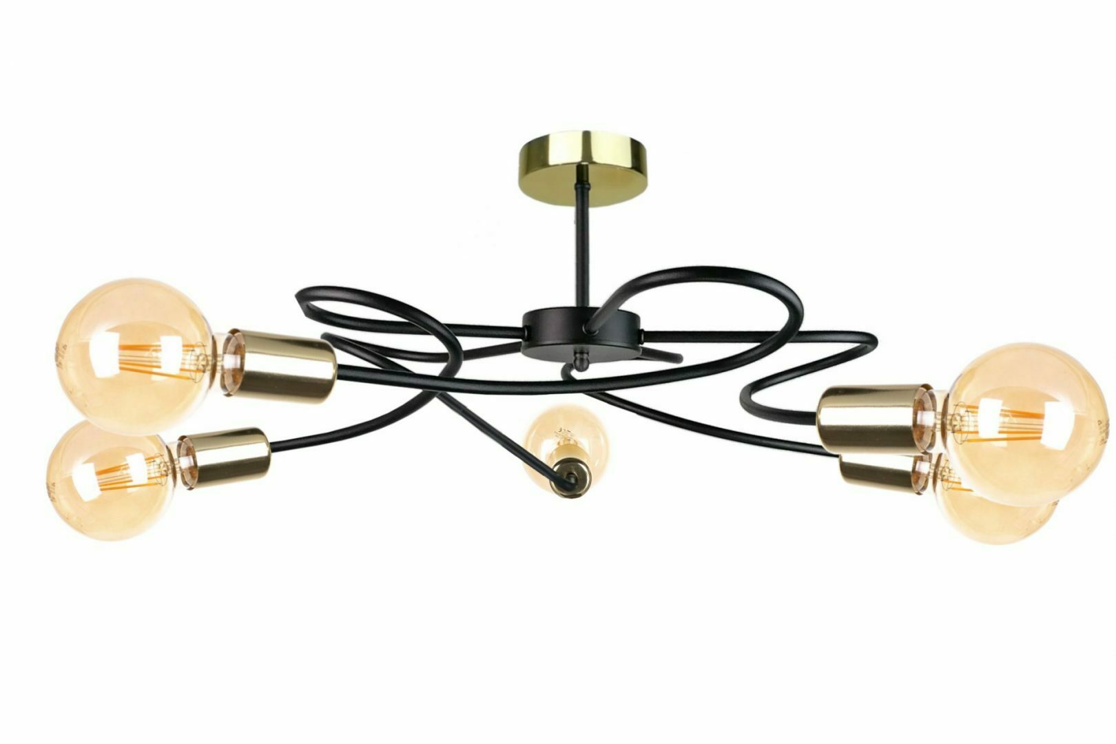 Kontrola Stropní svítidlo 5xE27 FIORE BLACK / GOLD Stropní svítidlo 5xE27 FIORE BLACK / GOLD
