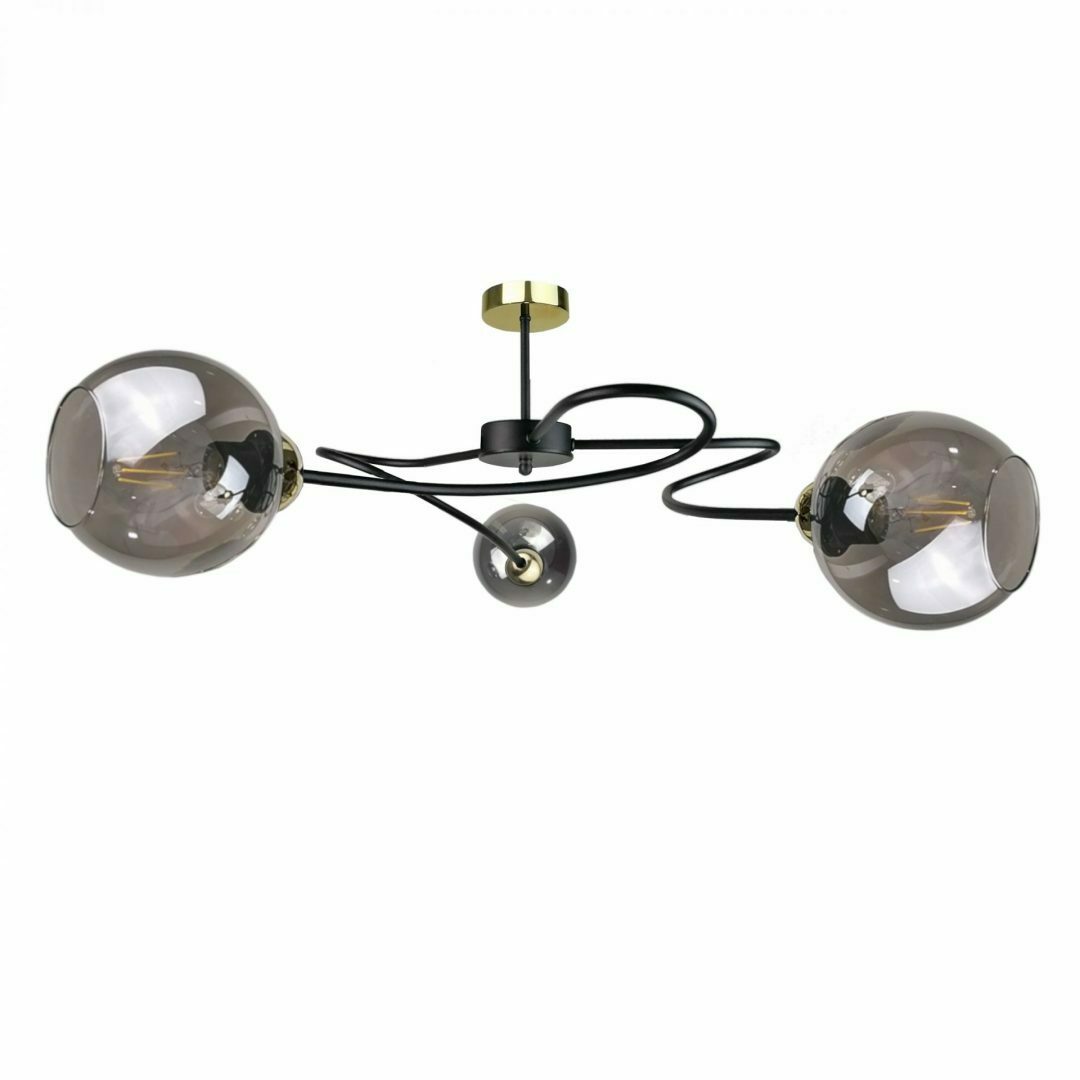 Kontrola Stropní svítidlo 3xE27 BLOM BLACK / GOLD Stropní svítidlo 3xE27 BLOM BLACK / GOLD