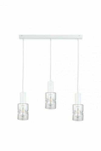 Kontrola Závěsné svítidlo Keter Lighting CROSS bílé s čirým sklem 3xE27 60 cm 1554
