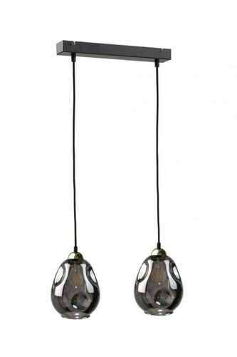 Kontrola Závěsná lampa 2xE27 LOKI BLACK / GOLD