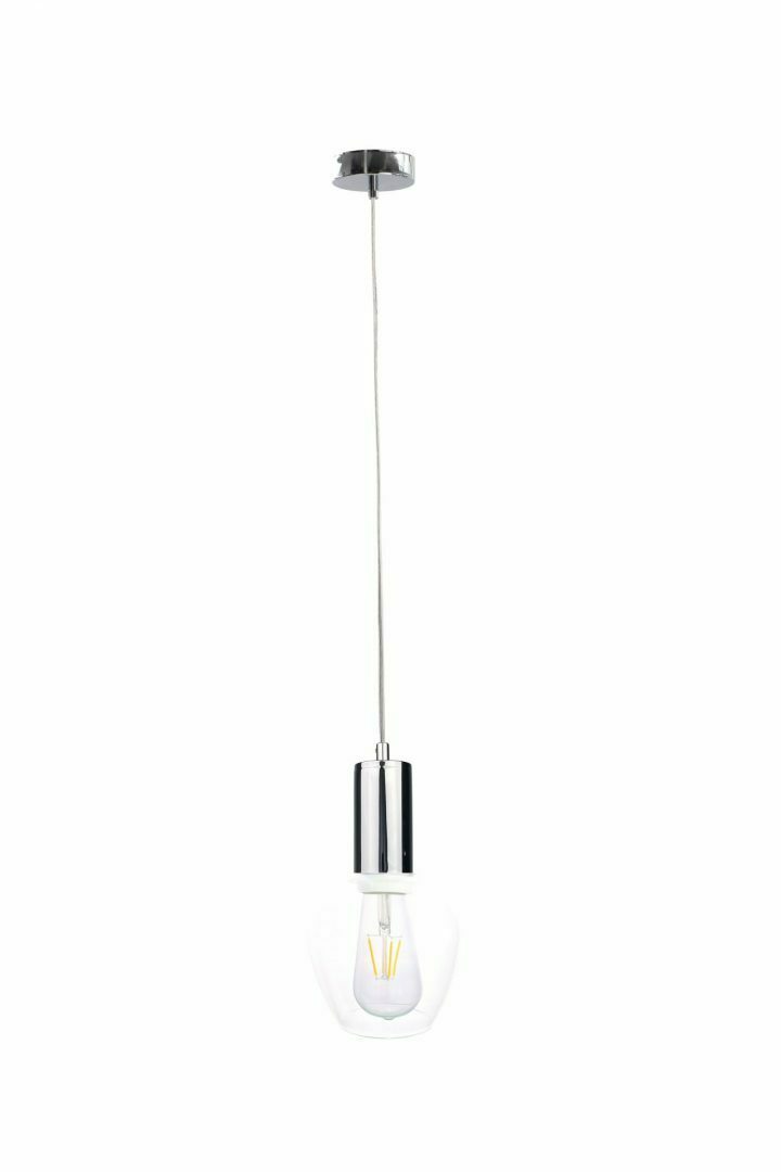 Kontrola Závěsná lampa 1xE27 VERRE SILVER Závěsná lampa 1xE27 VERRE SILVER