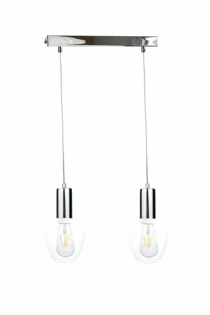 Kontrola Závěsná lampa 2xE27 VERRE SILVER Závěsná lampa 2xE27 VERRE SILVER