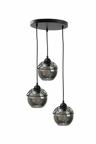 Kontrola Závěsná lampa 3xE27 MERA ČERNÁ