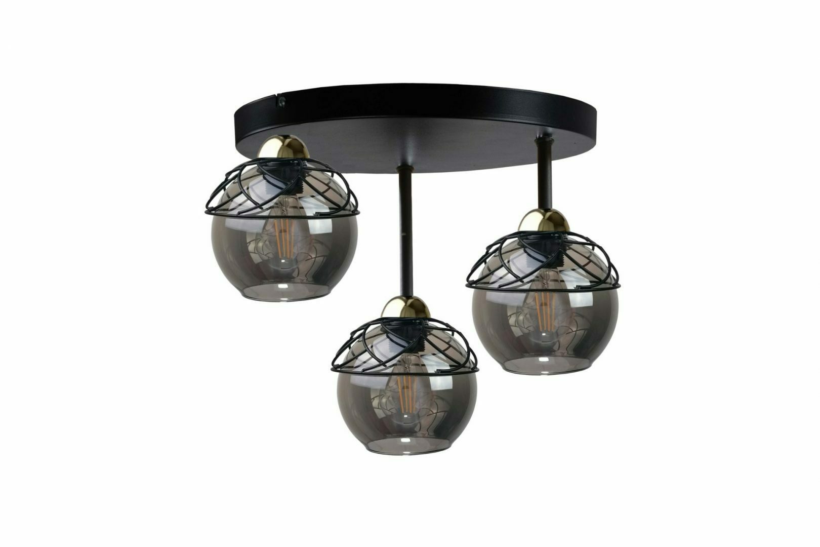 Kontrola Stropní svítidlo 3xE27 MERA BLACK / GOLD Stropní svítidlo 3xE27 MERA BLACK / GOLD