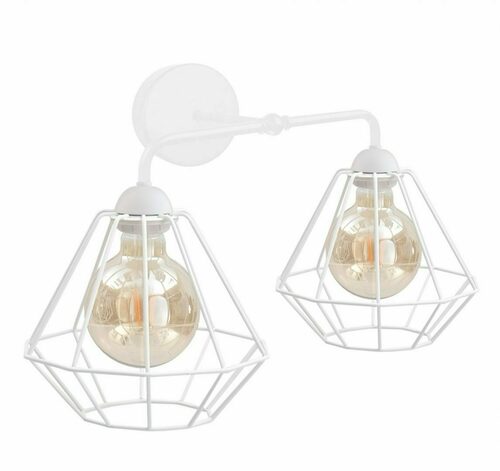 Kontrola Bílé nástěnné svítidlo Keter Lighting FOSKAL 1413, 2×E27, 46 cm