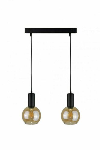 Kontrola Závěsná lampa 2xE27 JANTAR ČERNÁ