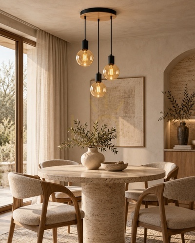 Kontrola Závěsné svítidlo Keter Lighting JANTAR WOOD 2027 3×E27, černé, dřevo a medové sklo