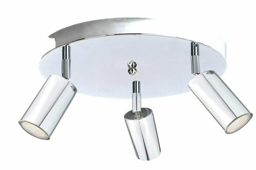 Kontrola Stropní bodové svítidlo Keter Lighting EYE SILVER 2100, chrom, 3×GU10, Ø30 cm