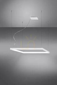 Lustr THORO NELYA M bílý LED 48W 4000K 5757lm CRI 97, čtverec 80 cm, závěs do 150 cm, TH.150 small 4