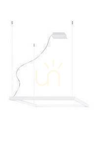 Lustr THORO NELYA M bílý LED 48W 4000K 5757lm CRI 97, čtverec 80 cm, závěs do 150 cm, TH.150 small 0