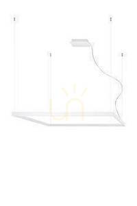 LED lustr Thoro NELYA L bílý čtverec 110 cm 4000K small 0