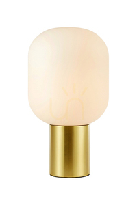Stolní lampa Markslojd Brooklyn 107868 bílá kartáčovaná mosaz 44 cm small 0