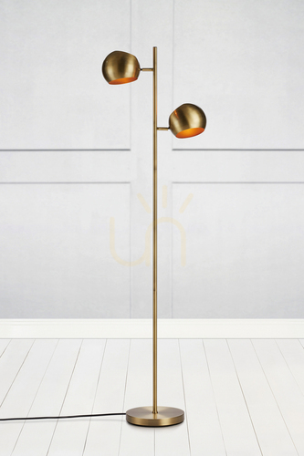Kontrola Podlahová lampa Markslojd EDGAR 107742 starožitná kovová 2 světla 145 cm