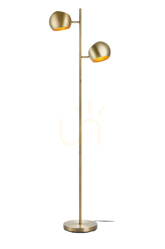 Kontrola Podlahová lampa Markslojd EDGAR 107742 starožitná kovová 2 světla 145 cm