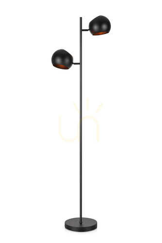 Kontrola Podlahová lampa Markslojd EDGAR 107741 černá 2 světla kovová 145 cm