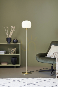 Podlahová lampa Markslojd SOBER 108054 bílé sklo kartáčovaná mosaz 140 cm small 1