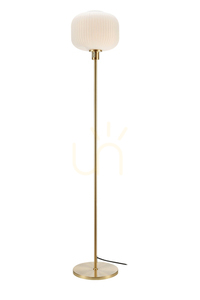 Podlahová lampa Markslojd SOBER 108054 bílé sklo kartáčovaná mosaz 140 cm small 0