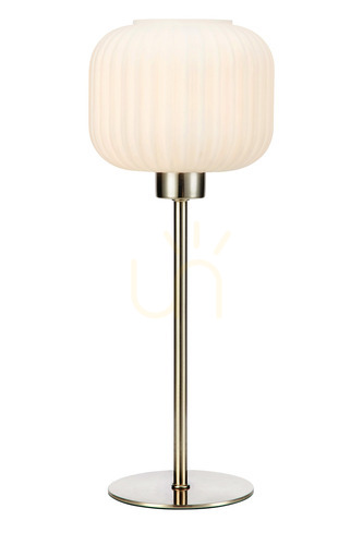 Kontrola Stolní lampa Markslöjd Sober 108121 bílá ocel/sklo 38 cm