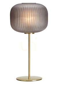 Stolní lampa Markslöjd SOBER 107820 kouřové sklo mosaz 50 cm small 0