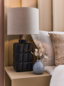 Stolní lampa Markslojd Cuscini 108248 černá béžová keramika textil 42,5 cm small 2