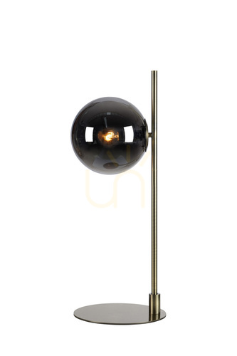 Kontrola Stolní lampa Markslöjd Dione 108272 starožitná mosaz kouřové sklo 62,5 cm