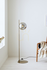 Podlahová lampa Markslojd Dione 108274 kouřové sklo starožitný kov 134,5 cm small 1