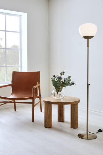 Kontrola Podlahová lampa Markslojd RISE 108277 antik bílá sklo 150 cm