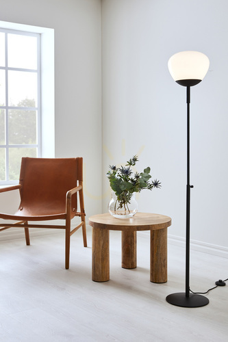 Kontrola Podlahová lampa Markslojd RISE 108278 černá kouřové sklo 150 cm