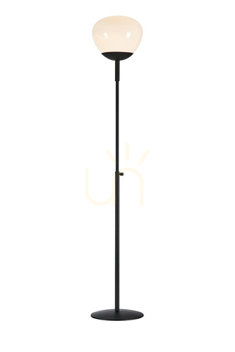 Kontrola Podlahová lampa Markslojd RISE 108278 černá kouřové sklo 150 cm