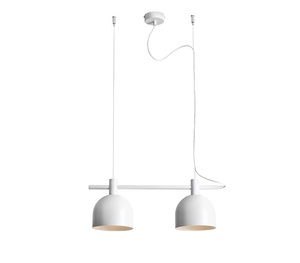 Závěsné svítidlo Aldex BERYL 2 WHITE 976H, lišta se dvěma stínidly Ø 15 cm, matná bílá, 2 × E27 max. 15 W LED, 52 cm small 0