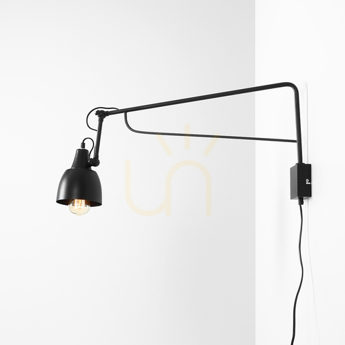 Kontrola Nástěnné svítidlo Aldex SOHO WALL 2 BLACK 1002D1 dvouramenné s výložníkem 2xE27 matně černé
