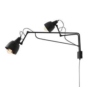 Nástěnné svítidlo Aldex SOHO WALL 2 BLACK 1002D1 dvouramenné s výložníkem 2xE27 matně černé small 0