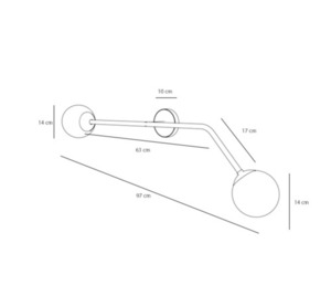 Nástěnné svítidlo Aldex Pure Black Horizontal 2xE14 97 cm 1064D1 7 Nástěnné svítidlo Aldex Pure Black Horizontal 2xE14 97 cm 1064D1 small 7