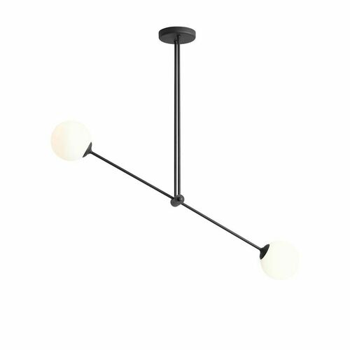 Kontrola Plafon Aldex Ohio 2 černý kov/sklo 1081PL_H1